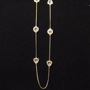 Monet Long Gold Tone Necklace